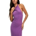 thumbnail image 2 of SUNSIOM Femmes Robe Longue Bodycon Couleur Unie Licou Robe Serrée Robe d'Été Sans Manches Dos Nu Robe de Soirée, 2 of 8