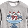 thumbnail image 3 of Instant Message - Americana - Red, White, & Blue Ice Cream Sundae - Toddler & Youth Crewneck Fleece Sweatshirt, 3 of 6