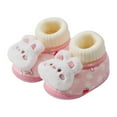 thumbnail image 3 of Gvdentm Baby Boots Girl Baby Booties Cotton Knit Shoes Soft Cozy First Wakers Warm Booties for Toddler Girl Boy(Pink,4.5), 3 of 6