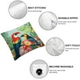 thumbnail image 4 of Wuche  Throw Pillow Covers Tropical Palm Tree Parrot Toucan Bird Summer Design Square Pillowcase for Home Decor Sofa Car Bedroom Pillow case ﻿2pc, 4 of 6