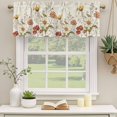 thumbnail image 2 of Farmhouse Botanical Curtain Valances for Windows, Kitchen Valance Window Treatments Panel 2 Pack, Pastoral Summer Spring Floral Rod Pocket Short Curtains for Bathroom Bedroom 42 x 12 Inch, 2 of 8
