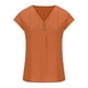thumbnail image 4 of Blusa informal de manga corta con cuello en V de verano para mujer de Umfun Fashion, color naranja, talla S, 4 of 5