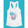 thumbnail image 3 of Watercolor Tropical Pink Flowers Tank Women -Image by Shutterstock, Female Small, 3 of 4