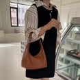 thumbnail image 5 of Yibooy Women Retro Casual Armpit Handbag PU Leather Girls Outdoor Daily Bag (Brown), 5 of 7
