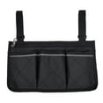 thumbnail image 5 of ALLTIMES Wheelchair Side Bag 3 Pockets Wheelchair Armrest Pouch Organizer Bag, Waterproof Storage Pouches for Rollators Scooters for Newspaper Magazines Glasses Medicine Drink, 5 of 10