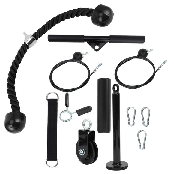 Exercise Machine Attachments, Pulley Cable Machine Fitness Equipment, Arm Power Pulley Bar Pull Strap Gym Equipment LAT Pulldown