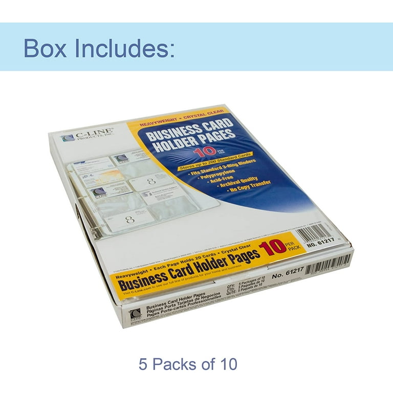 C-Line Sheet Protectors with Index Tabs Heavy Clear Tabs 2 inch 11 x 8 1/2 5/ST