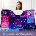 thumbnail image 5 of Gifts for Wife Wearable Blanket Hoodie Purple Plaid Best Wife Ever Gifts Presents for Wife Blanket Birthday for Wife from Husband, 5 of 6