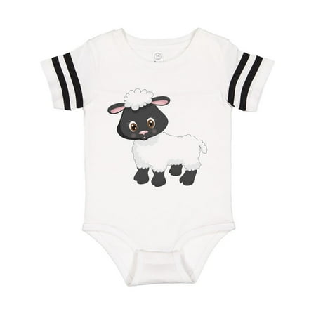 

Inktastic Cute White Lamb with Black Face Gift Baby Boy or Baby Girl Bodysuit