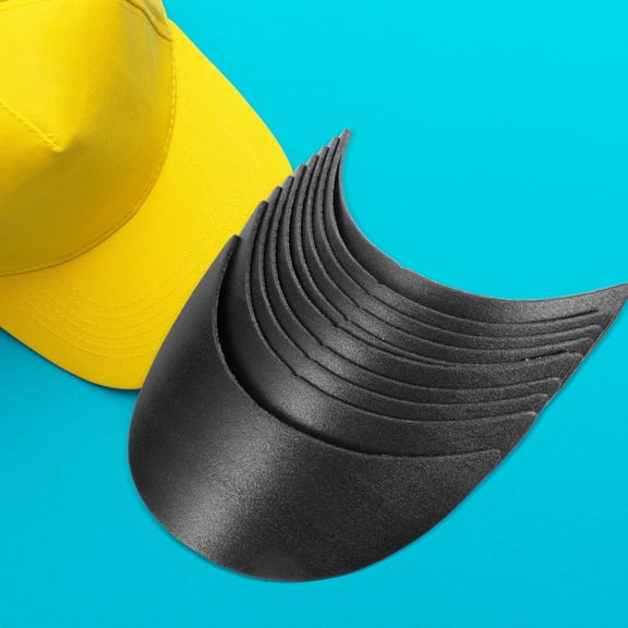 TEHAUX Black Hat Brim Replacements for Baseball Caps - Durable, 10Pcs