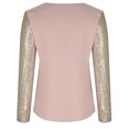 thumbnail image 5 of Aboser Women's Sparkle Sequin Blouse Glitter V Neck Dressy Tops Evening Party Cocktail Shimmer Shirts Shiny Long Sleeve Shirt, 5 of 8