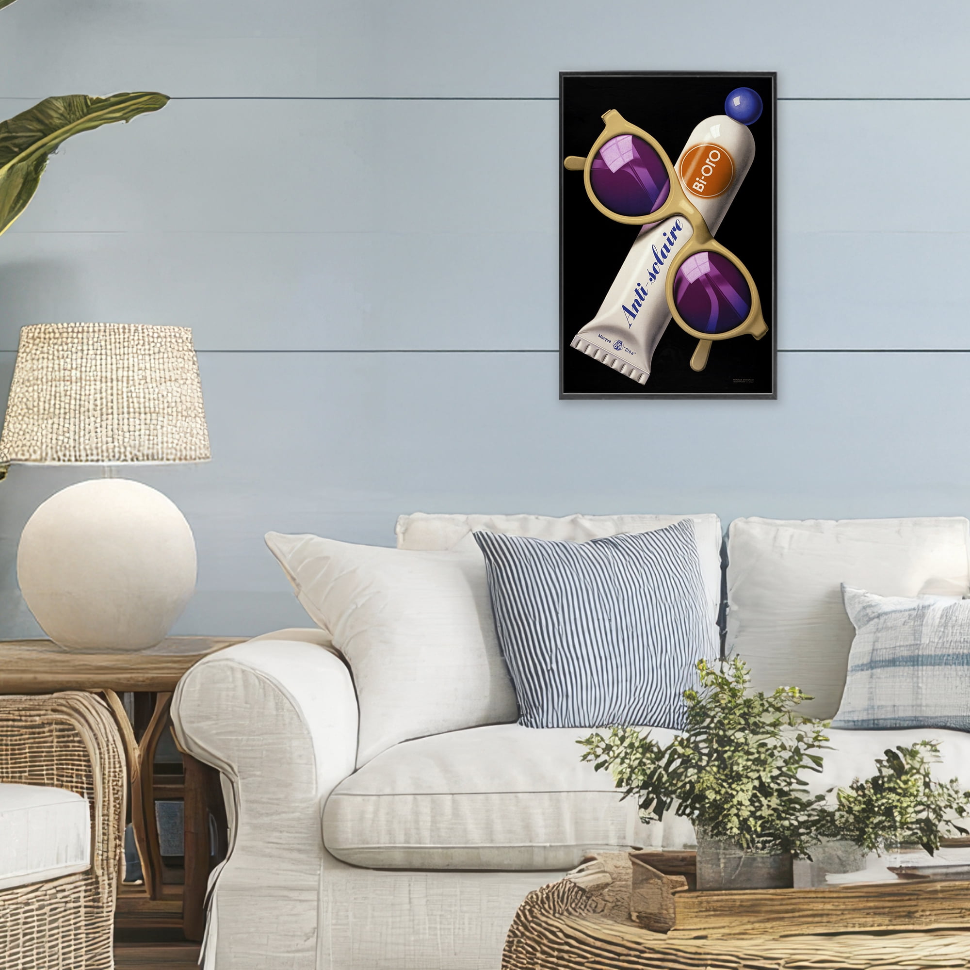 Stupell Industries Sunblock & Sunglasses Black Framed Giclee Art, design by Print Collection