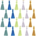 thumbnail image 1 of 20 piezas de 5 colores de poliéster con borlas colgantes, llaveros con borlas, accesorios de decoración para llaveros., 1 of 6