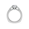 thumbnail image 2 of 0.80 T.C.W Brilliant Emerald Cut Natural Diamond Wonderful Three Stone Engagement Ring for Women Solid 14K White Gold Size 3, 2 of 7