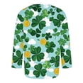 thumbnail image 2 of Camisetas de Navidad para Hombres Impresas Cuello Redondo 3/4 Manga Blusa Casual Mezcla de Poliéster de Lino Suave Top de Vacaciones de Verano, 2 of 4