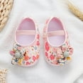 thumbnail image 5 of HUANBAI Baby Girls Soft Toddler Shoes Toddler Walkers Shoes Colorful Flowers Princess Shoes Sandals Flat Walkers Shoes 11, 5 of 8