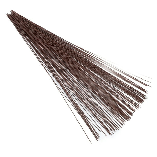 GOOHOCHY 100 tallos de papel de alambre de hierro para floristería, tallos de flores artificiales, tallos de papel de alambre de hierro, tallos de rosas falsas, alambres florales para envolver