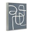 thumbnail image 4 of Stupell Industries Freeflow Line on Blue Abstract Painting Gray Framed Art Print Wall Art, 24 x 30, 4 of 10