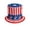 A, variant on HTQWLP 4th of July USA Flag Uncle Sam Top Hat, Patriotic Stars & Stripes Costume Hat for 4th of July, Independence Day Party Accessory
