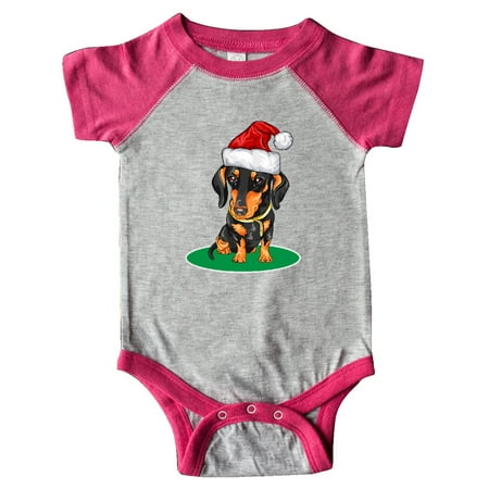 

Inktastic Christmas Dachshund Dog Santa Gift Baby Boy or Baby Girl Bodysuit
