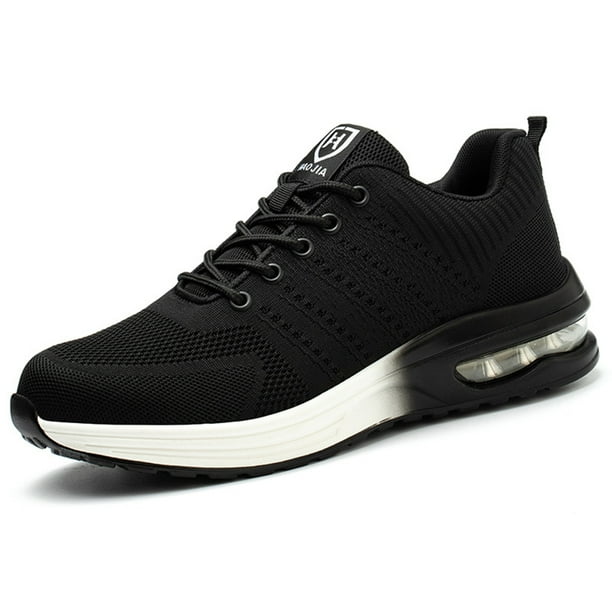 Zapatos De Trabajo Zapatos de trabajo unisex Zapatillas deportivas transpirables con punta de acero (45 Black White) Tmvgtek Para Estrenar