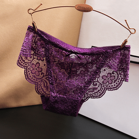 Fulorrnie Underwear for Women Breathable Hipster Comfort Seamless Panty Cheeky Bikini Elastic Waist Stretchable Panties Purple M