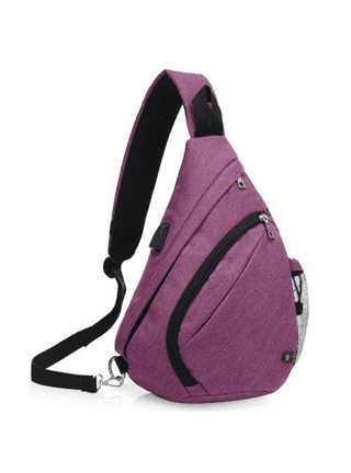 Galaxy Print Shoulder Bags Pink and Purple Motorcycle Chest Bag