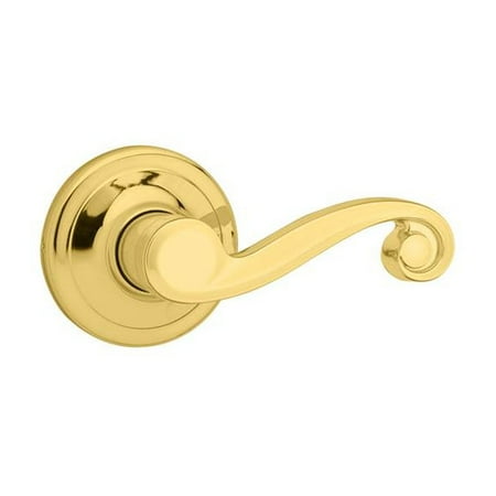 Kwikset Polished Brass Right Hand Surface Mounted Half-Dummy Lever