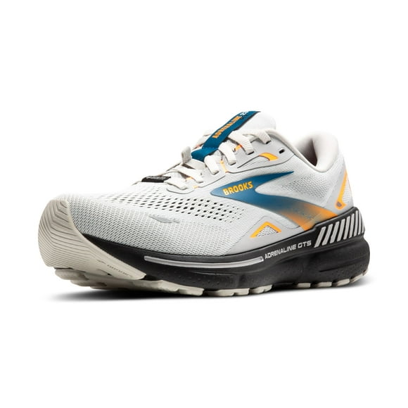 Brooks Men’s Adrenaline GTS 23 GTX Waterproof Supportive Running Shoe - Oyster Mushroom/Orange/Blue - 8 Medium