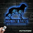thumbnail image 3 of Craftnamesign Custom FLoral Miniature American Shepherd Metal Sign LED Light, Dog Lover Name Sign, 3 of 5