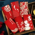 thumbnail image 2 of Zhuge 12Pcs Red Envelopes Chinese New Year, Lunar New Year of The Snake Lucky Money Red Packets-E06, 2 of 4