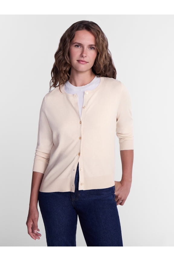 Womens Fine Gauge Cardigan Sweater, Lightweight, Size XS-XXXL