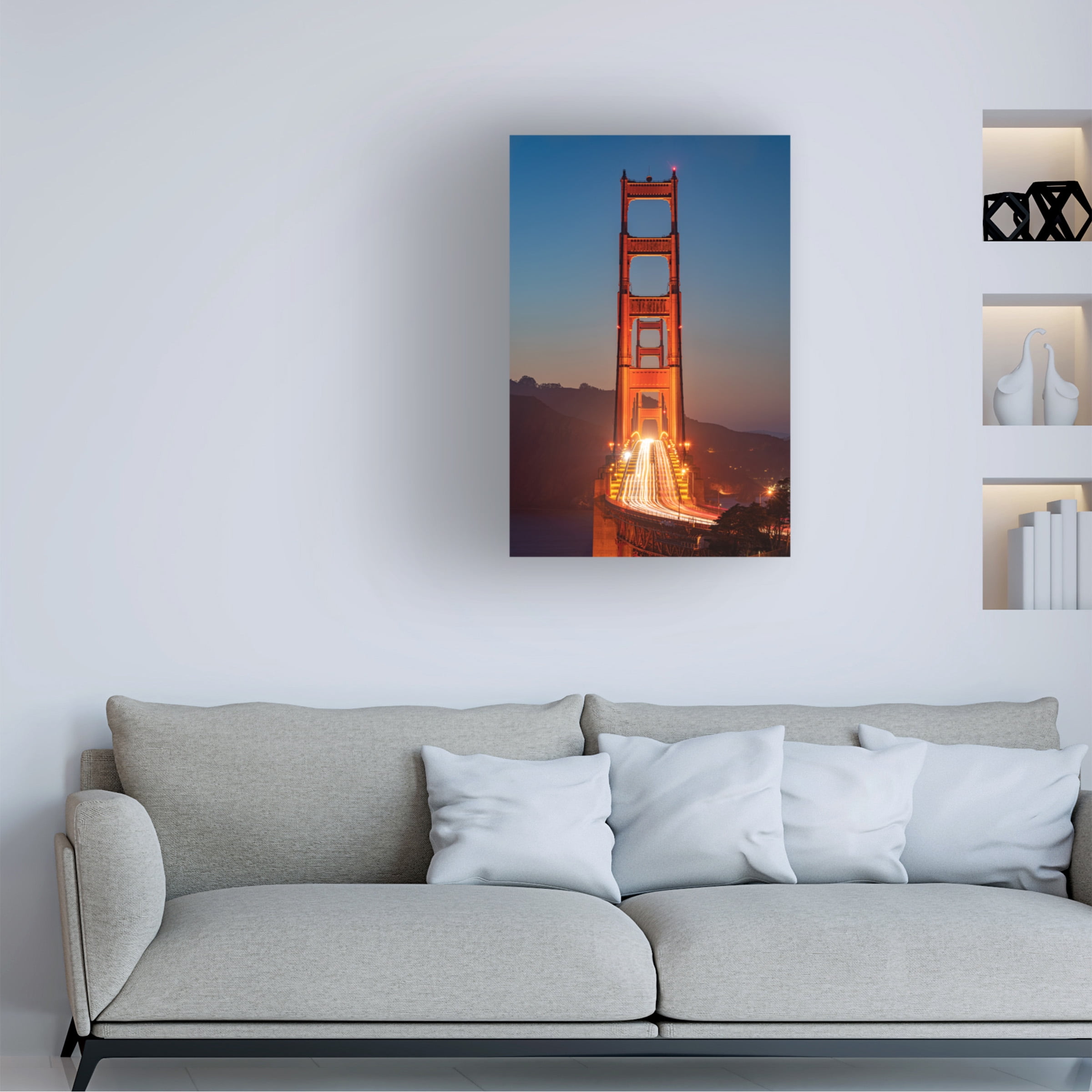 Ron Langager 'Golden Gate Bridge' Canvas Art
