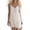 A17-Beige, variant on Women Spaghetti Strap Deep V Neck Cotton Dress Half Button Front Casual Lightweight Slip Dress