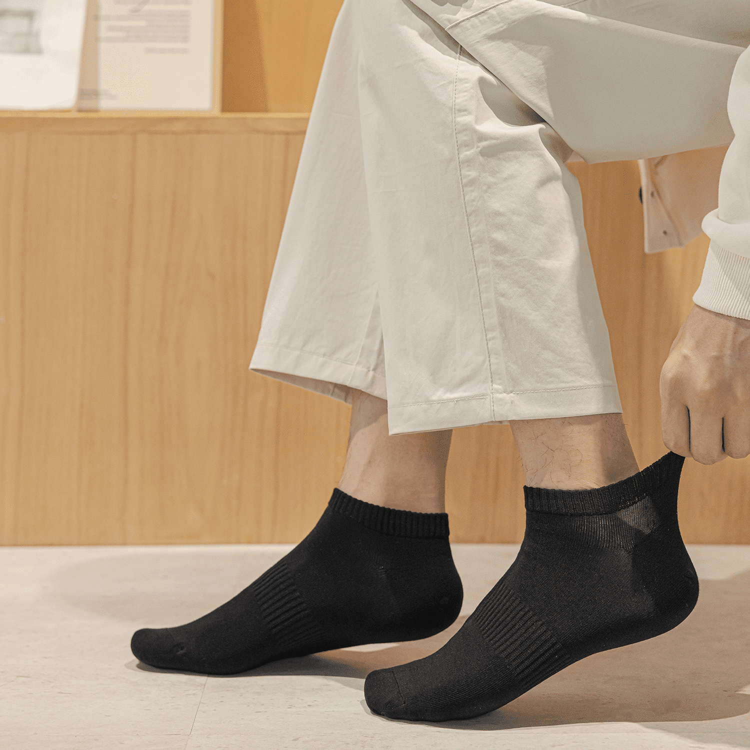 Sookeceks 6 Pairs Ankle Socks for Men Breathable Cotton Socks Anti Slip Low Cut Soft Casual Socks Size 7-11