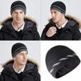 thumbnail image 4 of Gorros de punto cálidos de invierno para hombre Gorro de punto con puños, 4 of 5
