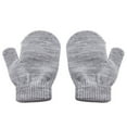 thumbnail image 3 of Opolski 1 Pair Children Winter Gloves Soft Comfortable to Wear Good-looking Wide Application Lightweight Windproof Acrylic Full Finger Knit Gloves for Outdoor Grey, 3 of 8