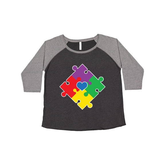 Inktastic Autism Awareness Month Puzzle Women's Plus Size T-Shirt