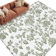 thumbnail image 3 of 5x8 Area Rugs, Sage Green Flower Non-Skid Rubber Backing Large Rectangle Rugs - Living Room Bedroom Home Office, Vintage Farmhouse Boho Leaf Spring Indoor Floor Mat Carpets Washable Rug, 3 of 9