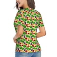 thumbnail image 3 of Vsdgher Vegetable Women Shirts V Neck Short Sleeve Tops T-Shirt Basic Tees, S to 3XLMedium, 3 of 5