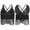 Black, variant on Women Salsa Latin Dance Top V-Neck Sleeveless Fringe Crop Top for Performance Competition Yellow L