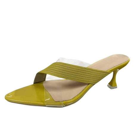 

Ladies Fashion Solid Color Transparent Cross Strap High Heel Sandals Women s Platform Sandals Baby Blue Sandals for Women