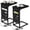 Black, variant on C Shaped End Table with Station, TV Tray Set of 2, Couch Tables with Storage Bag, Slide Under Sofa Side Table with USB Ports and Outlets for Living Room, Black, HET04CBK