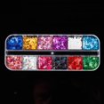 thumbnail image 4 of 12 Colores Paillette Foils Flakes Decoración de Uñas Sunnimix DIY Nail Art Glitter Lentejuela, 4 of 8