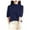 Navy, variant on Women's Merino Wool Spring Fall Winter First-Line Ready to Wear Seamless Knit Short Sleeve Neck Sweater (Green, L)
