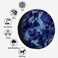 thumbnail image 4 of Motif de Feuilles Bleues Modernes Abstraites Polyester Universel Housse de Roue de Rechange pour Remorque RV SUV Camion Campeur, 4 of 5