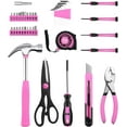 thumbnail image 2 of 40 Pieces Home Tool Set Pink, General Household Hand Kit with Plastic Toolbox Storage Case, Mini Repair kit for Women, College Students, Use & More, 2 of 4