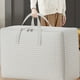 thumbnail image 5 of Bolsa de almacenamiento impermeable de gran capacidad, organizador gris de tela no tejida con asas reforzadas y cremalleras metálicas | Bolsa plegable impermeable para guardar ropa, colchas y, 5 of 6