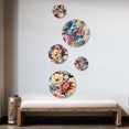 thumbnail image 2 of Designart "Vintage Pastel Harmonious Paisley Dreams" Floral Round Wall Art Set Of 5 - Beige Cottage For Bedroom Wall Art Set, 2 of 6