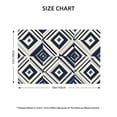 thumbnail image 3 of Linen Placemat With 18×12in Double Stitching Is Effectively Insulated And Foldable For Family Hotel Picnic Trips Navy Geometric Patterns_4 Four Pieces, 3 of 8